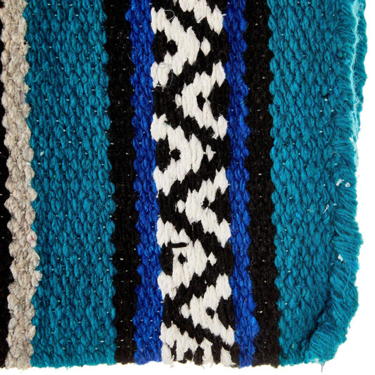 1302-7 Hogan 30x60 Acrylic Blend Saddle Blanket Turquoise