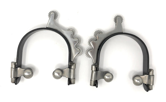AJ Tack Ladies Black Horizontal Rowels Bumper Spurs
