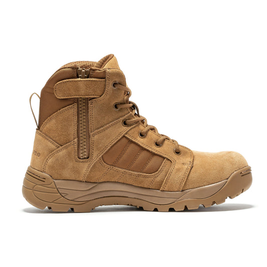 Botas Pro Coyote Men's 6 inch Side Zipper Rubber Sole Tactical Boots BMP111CT