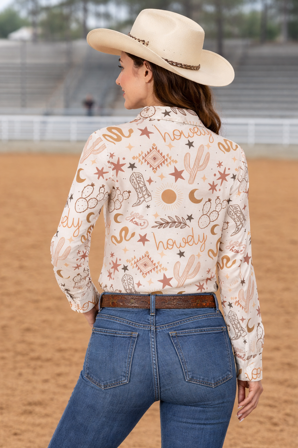 Yeehaw Howdy Button Up Rodeo Shirt