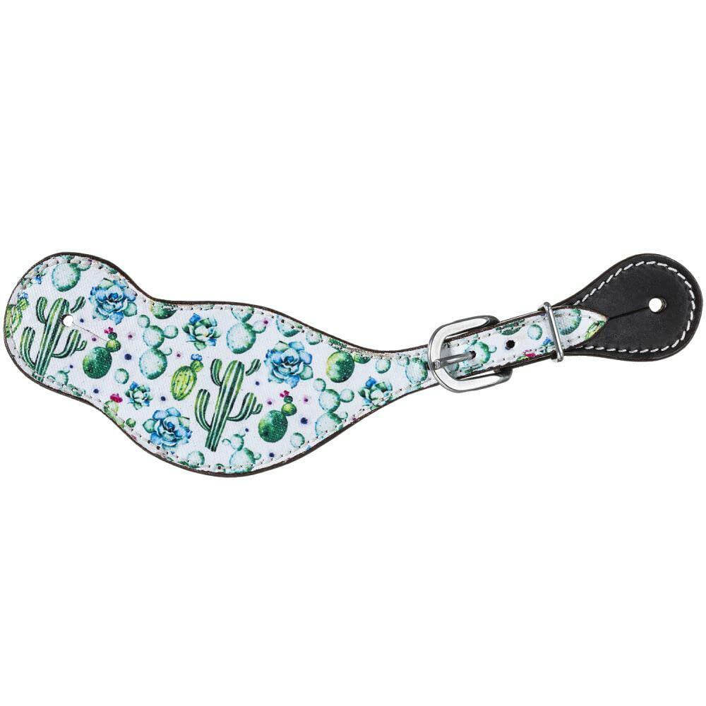 Tough 1 Cactus Print Spur Straps