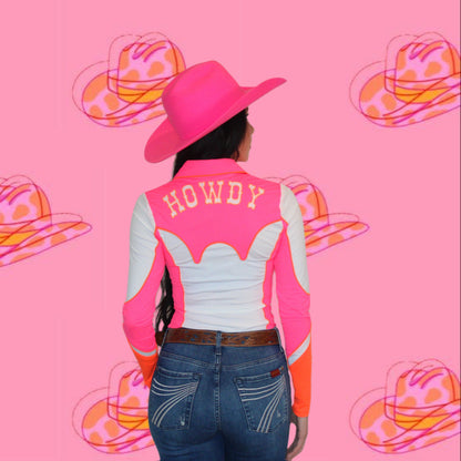 Howdy Lightning Zip Rodeo Shirt