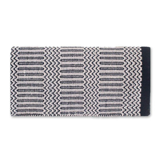 1340-2 Double Weave 32x64 Acrylic Blend Saddle Blanket Grey BLACK GREY