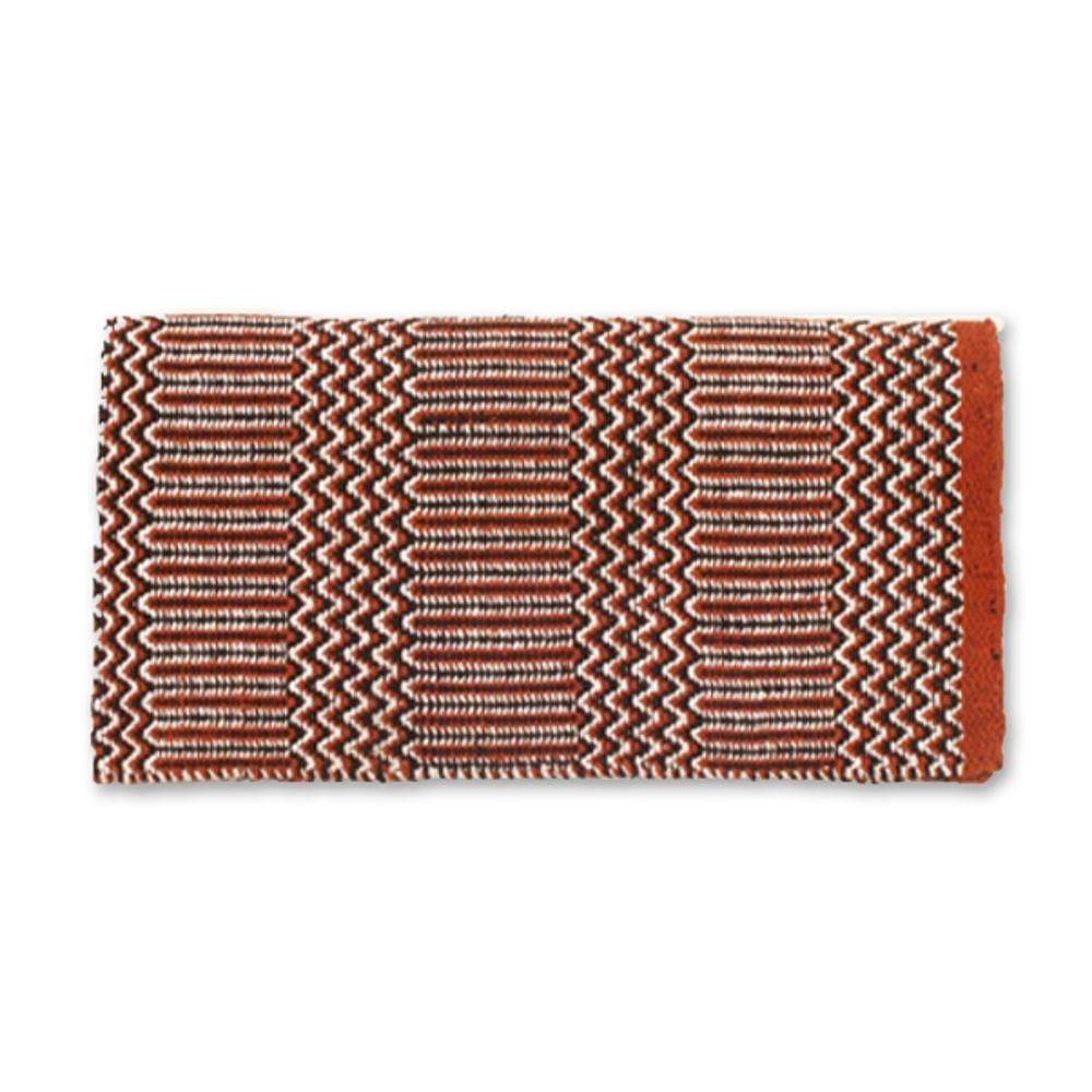 1340-3 Double Weave 32x64 Acrylic Blend Saddle Blanket Rust And Black RUST BLACK