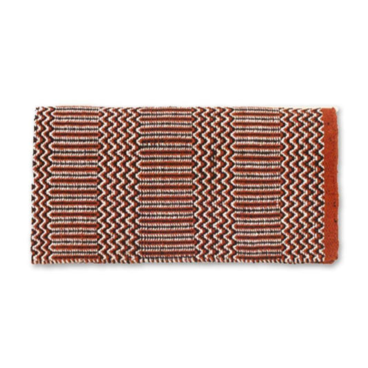 1340-3 Double Weave 32x64 Acrylic Blend Saddle Blanket Rust And Black RUST BLACK
