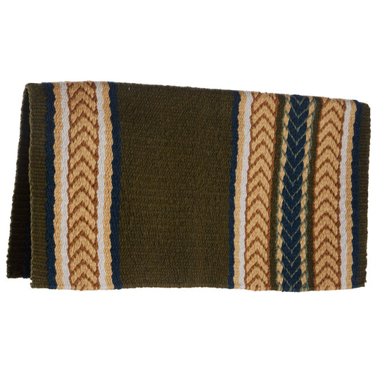 1425-9 Iron Horse 36x34 New Zealand Wool Saddle Blanket MULTI