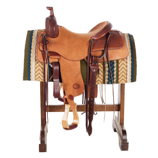 1425-9 Iron Horse 36x34 New Zealand Wool Saddle Blanket MULTI