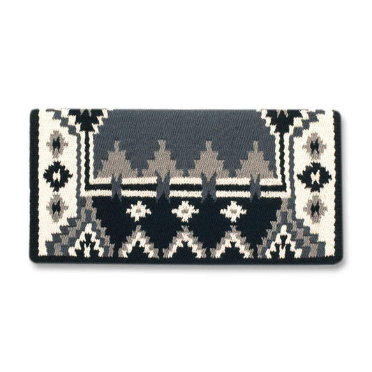 1465-5 Enchanted Pines 38x34 New Zealand Wool Saddle Blanket GREY