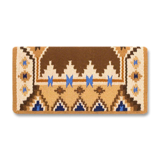 1465-3 Enchanted Pines 38x34 New Zealand Wool Saddle Blanket CHOCOLATE