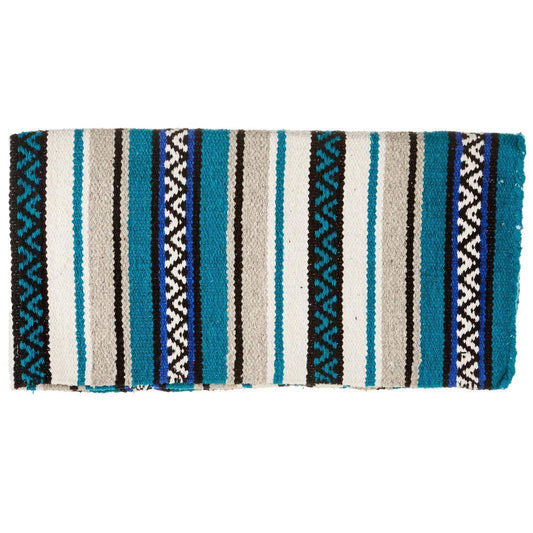 1302-7 Hogan 30x60 Acrylic Blend Saddle Blanket Turquoise