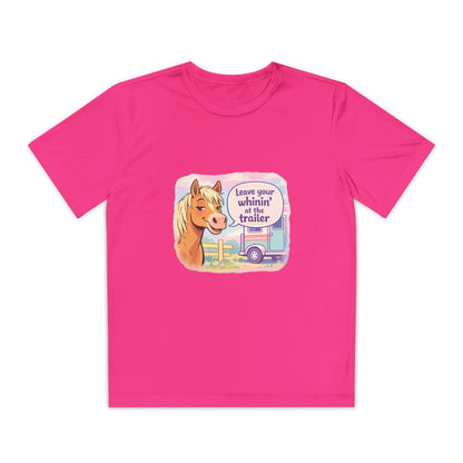 "Leave Your Whinin' at the Trailer" Girls Moisture-wicking Sport T-shirt