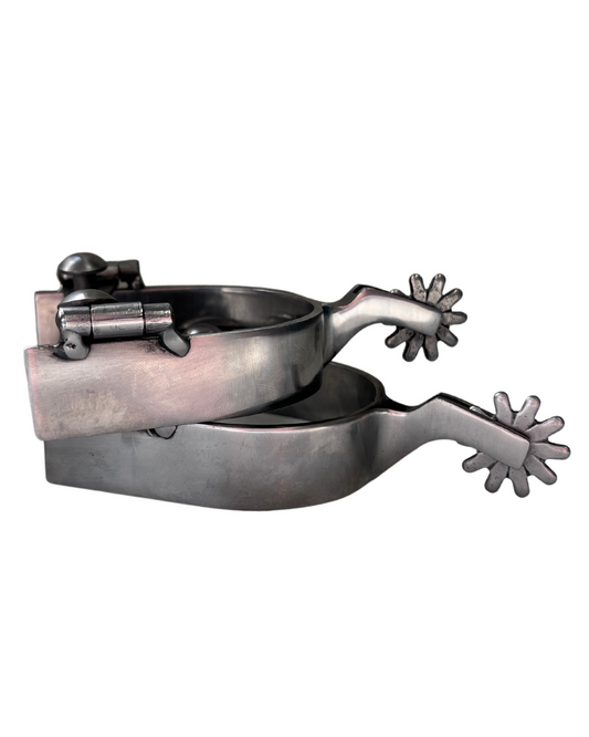 AJ Tack Men's Brushed Stainless Steel Spur