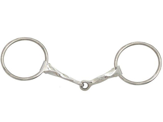 AJ Tack Slow Twist Loose Ring Snaffle Bit, 5" Mouthpiece