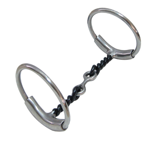 AJ Tack Sweet Iron Dog Bone Twisted Wire Bit