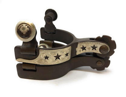 AJ Tack Baby Antique Brown Star Spurs