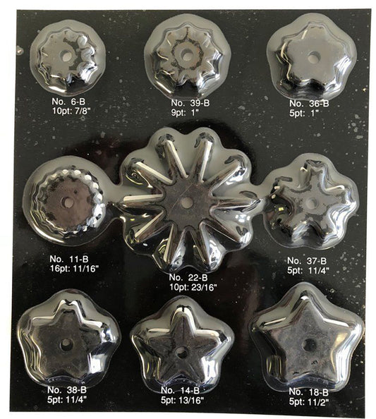 AJ Tack 9 Pairs Black Steel Rowel Card Pack