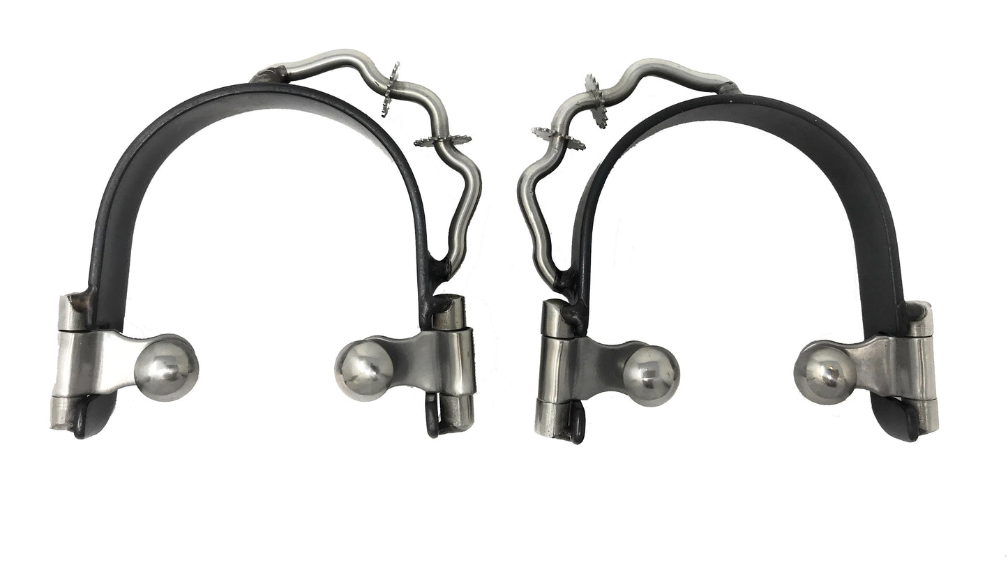 AJ Tack Ladies Black Bumper Spurs with Rowels