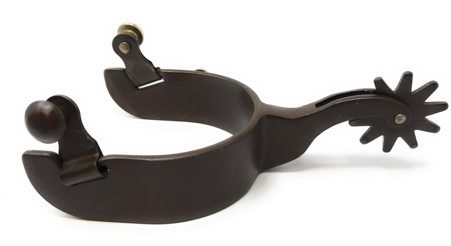 AJ Tack Men's Antique Brown Team Roping Spurs