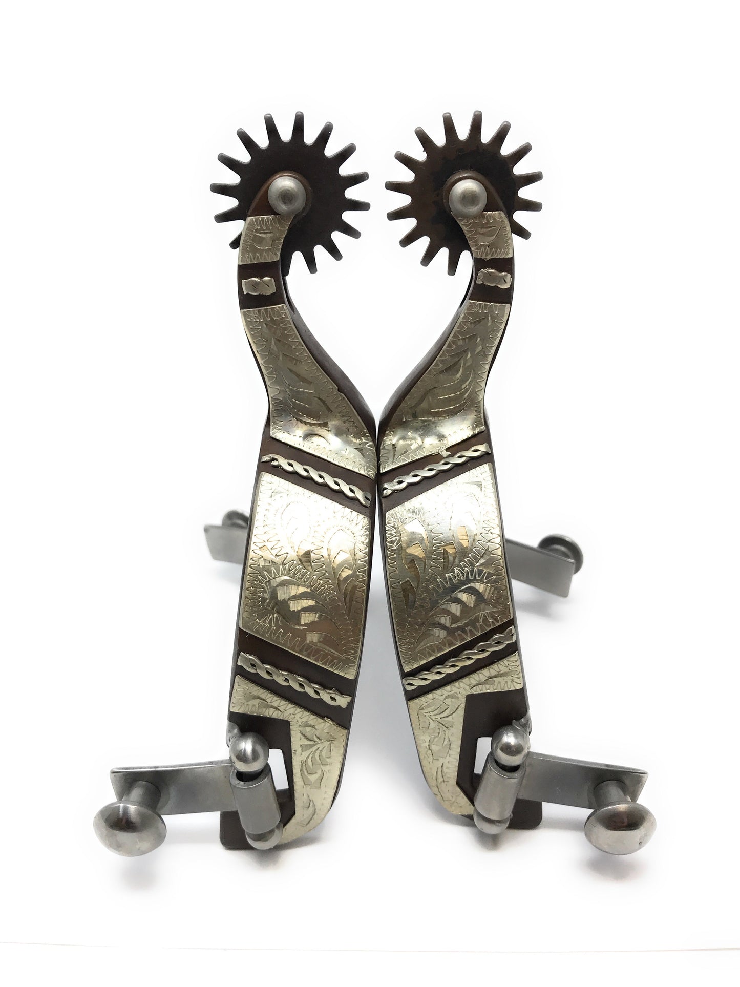 AJ Tack Ladies Antique Brown Western Spurs