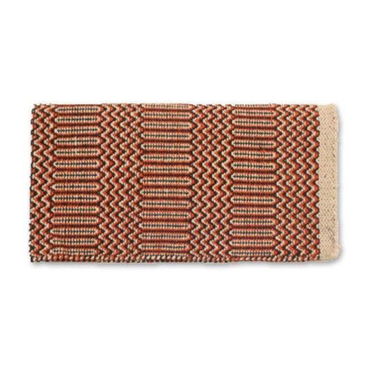 1340-17 Double Weave 32x64 Acrylic Blend Saddle Blanket Rust And Brown