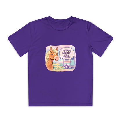 "Leave Your Whinin' at the Trailer" Girls Moisture-wicking Sport T-shirt
