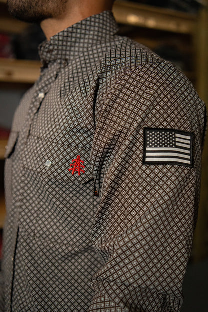 FR Pearl Snap Work Shirt - Copperhead