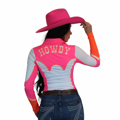 Howdy Lightning Zip Rodeo Shirt