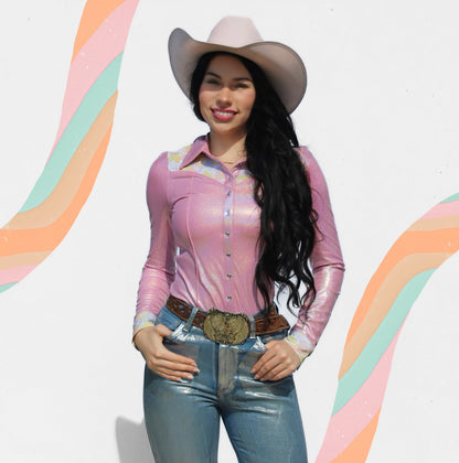 Girls Dolly Pearl Snap Rodeo Shirt