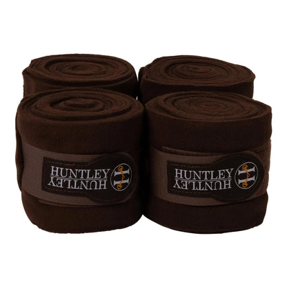 Huntley Equestrian Polo Fleece Wraps, Set of 4, Black