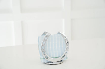 Huntley Horseshoe Napkin Holder, Aluminum Silver Finish