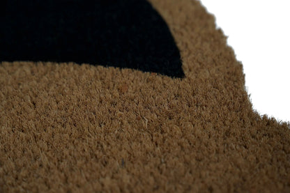 Huntley Pet Cat Print Natural Coir Door Mat with Anti Slipping