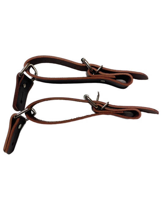 Bull Riding Spur Straps – Rough Stock Latigo Leather Spur Straps