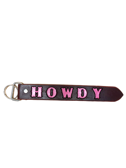 Discover the "Howdy" Handmade Leather Key Chains
