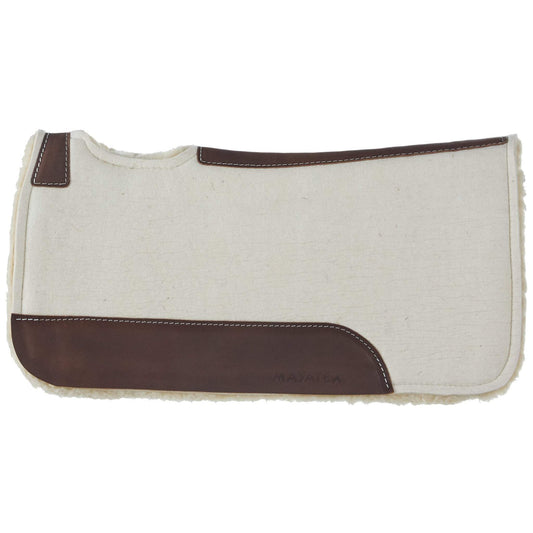 MT34030FBP Natural 3 4 28x30 Felt Fleece Bottom Barrel Saddle Pad
