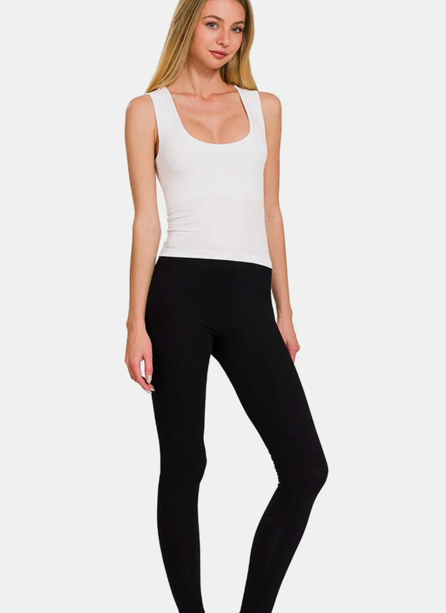 Cropped Lined Seamless Tank