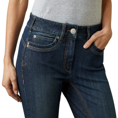 Ariat Halo Denim Full Seat Breech, Birch Marine