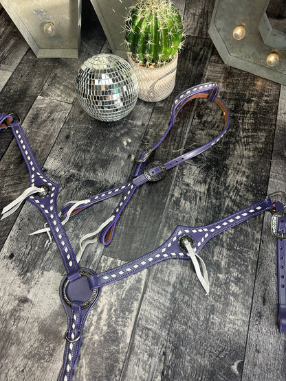 Buckstitchin’ Beauty Purple Tack Set