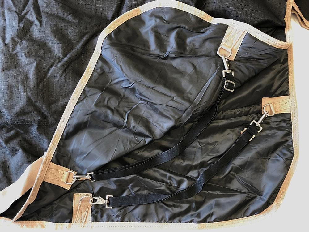 AJ Tack 1200D Waterproof Turnout Horse Blanket with Neck Rug - Black