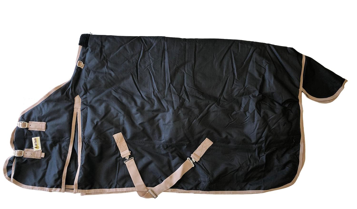 AJ Tack 1200D Waterproof Turnout Horse Blanket 400g - Black