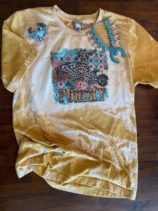 Rodeo Leopard Bronc Punchy Graphic tee l Unisex Jersey Short Sleeve Tee
