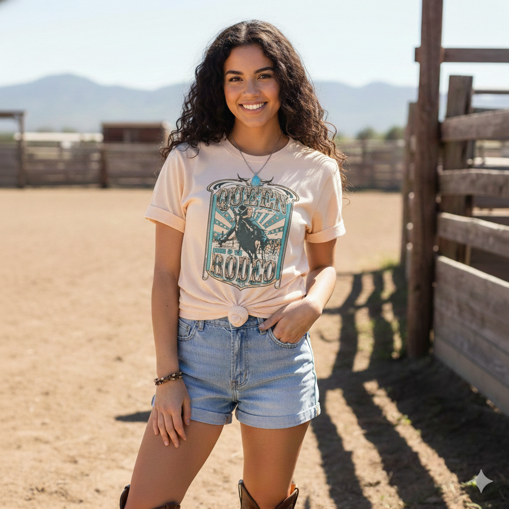 Rodeo Queen Western Graphic Tee | Rowdy Rowels