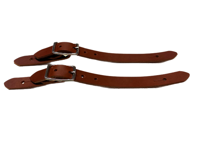 Youth Spur Straps – Rough Stock Latigo Leather for Secure Fit | Rowdy Rowels
